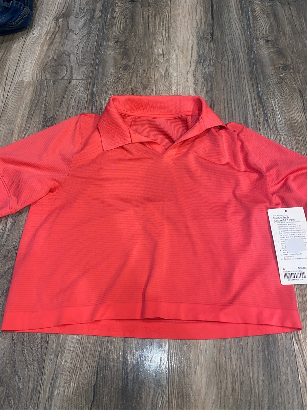 Pink Lululemon polo swiftly tech 8